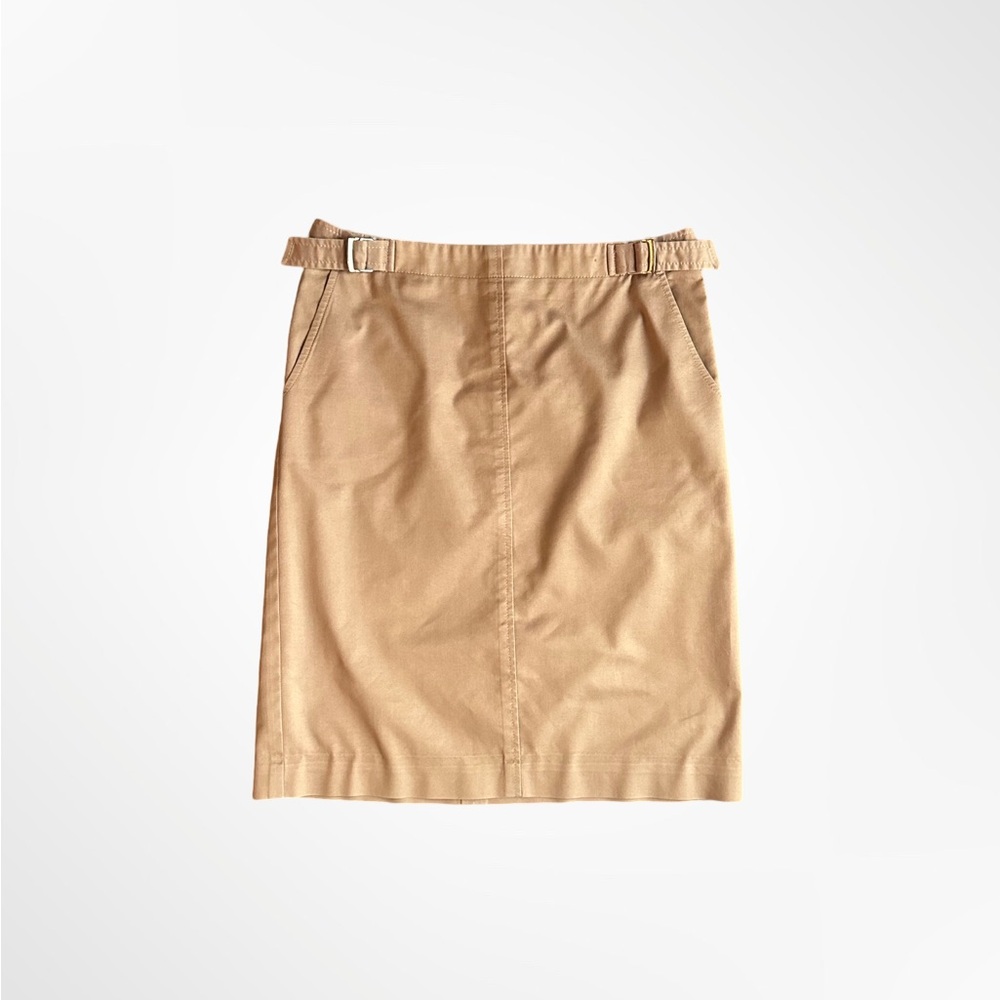 Tan and cream midi skirt with belt very Charlotte York